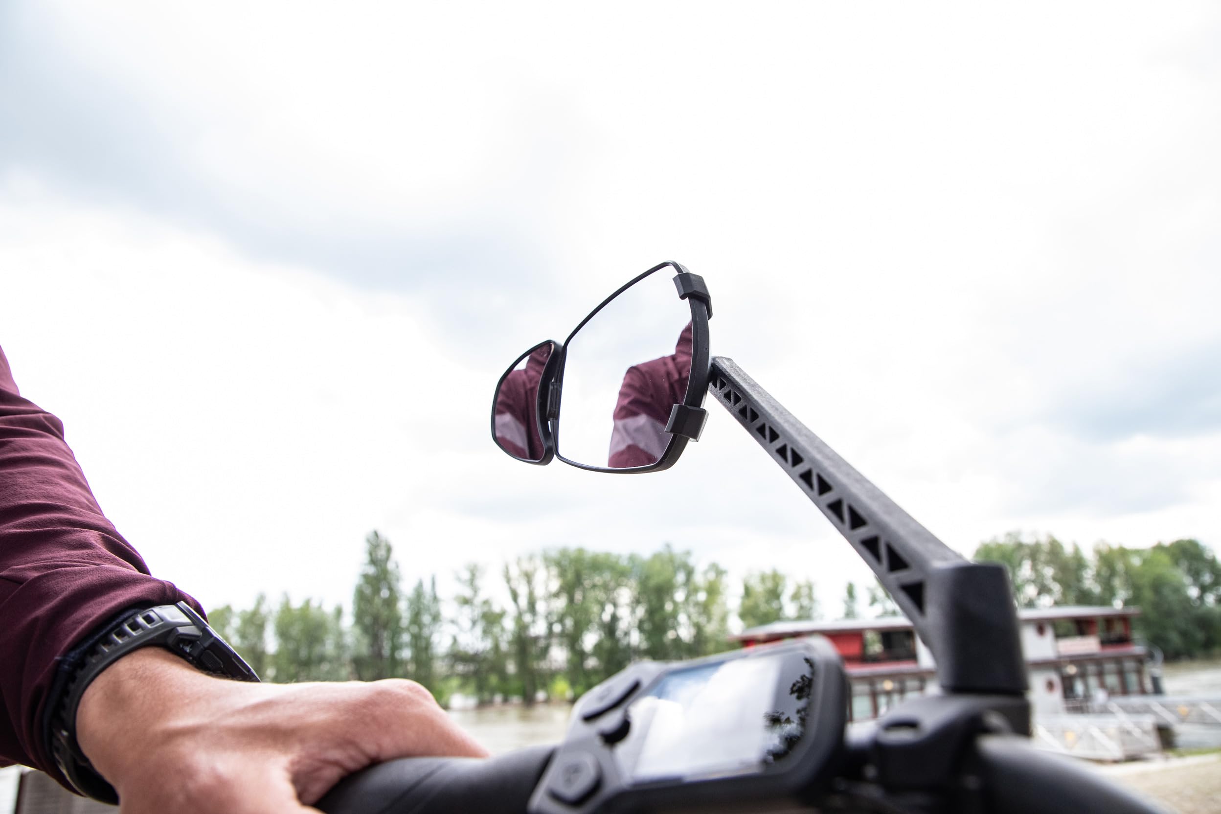 ZEFAL Espion E100 Cargo - Retrovisor Bicicletas y Bicicletas Eléctricas con Pequeño Espejo Adicional - Montaje en Manillar - Optimiza la Visibilidad de la Bicicleta - 80 cm2 - Fabricado en Francia