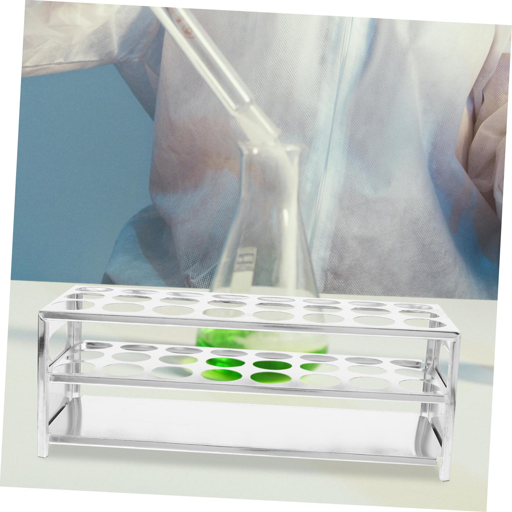 2 Stück Organizer Halter für Reagenzgläser Stabiler Test Tube Display Rack für Chemie Sicherer Schutz bei Zentrifugation für Laborbedarf