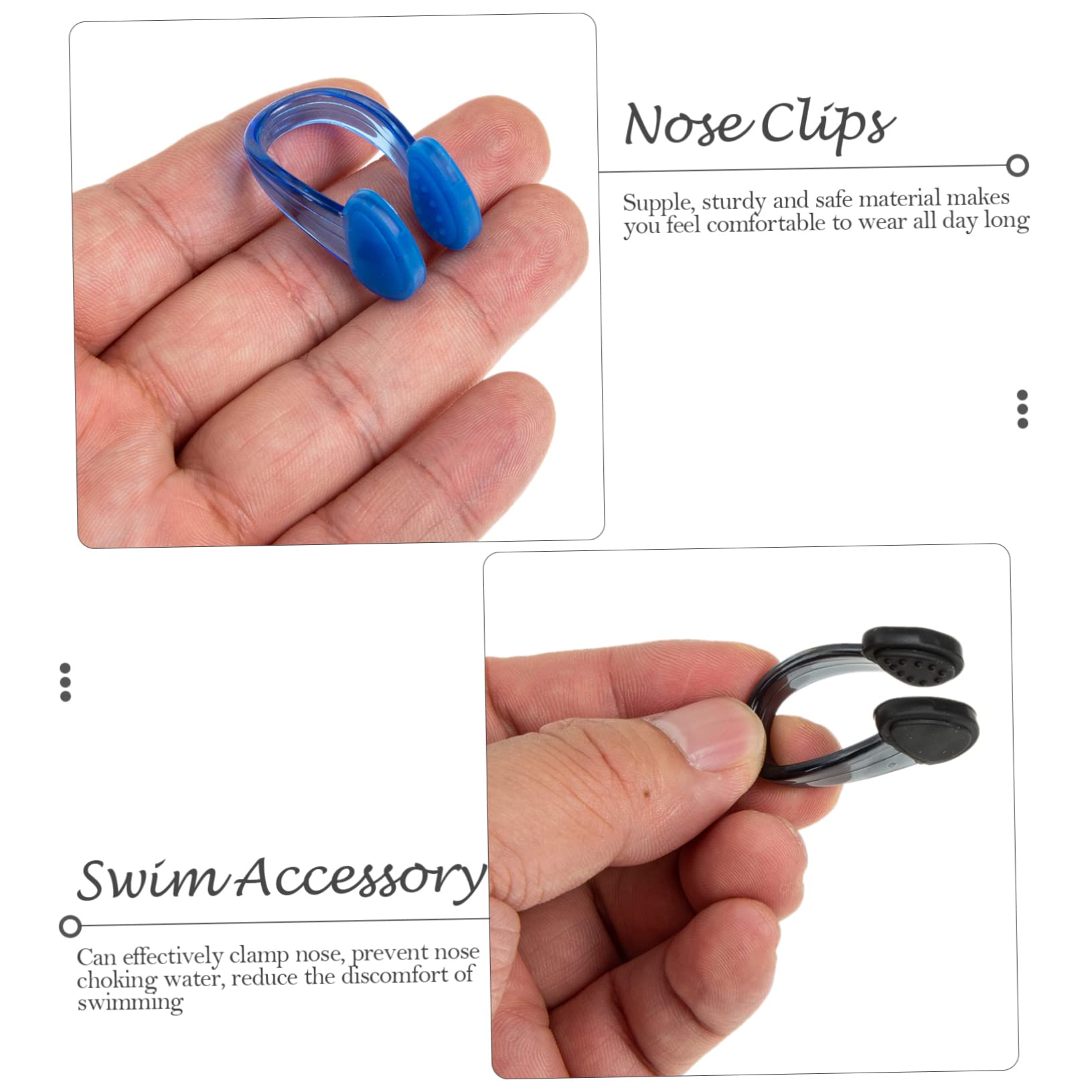 Toddmomy 4sets Comfortable Nose Plugs for Swimming Adults Boys and Girls Professional Wear-Resistant Swim Clamps Swim Accessory 4pcs*4