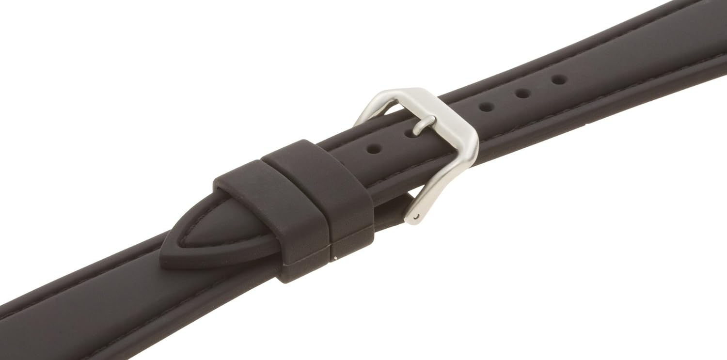 Hadley-Roma Men's MSM945RA-180 18-mm Black Silicone Diver Watch Strap