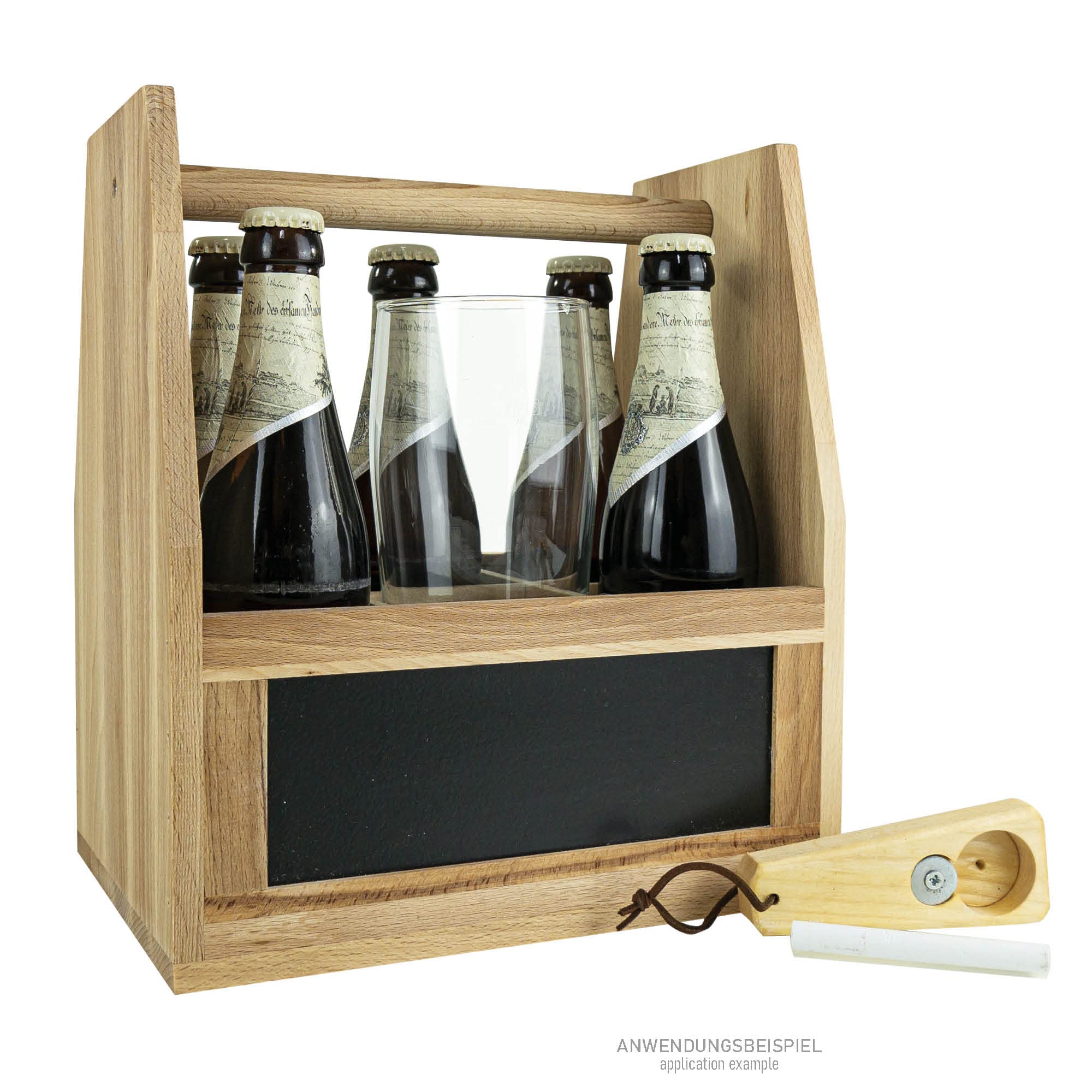 Portabottiglie In Legno A Forma Di Serbatoio – Regalo Originale Per Uomo Per 40° Compleanno, Idea Birra Per Papà E Amici, Fai Da Te Decorabile