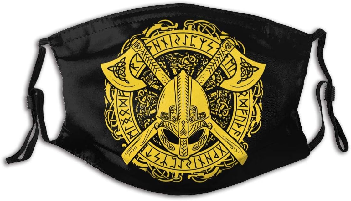 Viking Warrior Outdoor Mask,Protective 5-Layer Activated Carbon Filters Adult Men Women Bandana