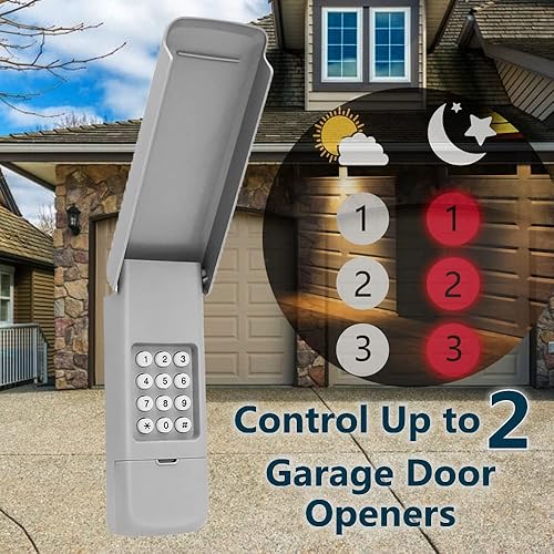 Miniatura 6 de Teclado universal para abridor de puerta de garaje, repuesto para Chamberlain Liftmaster Genie Lineal Multi-Code Sears Craftsman Overhead Door