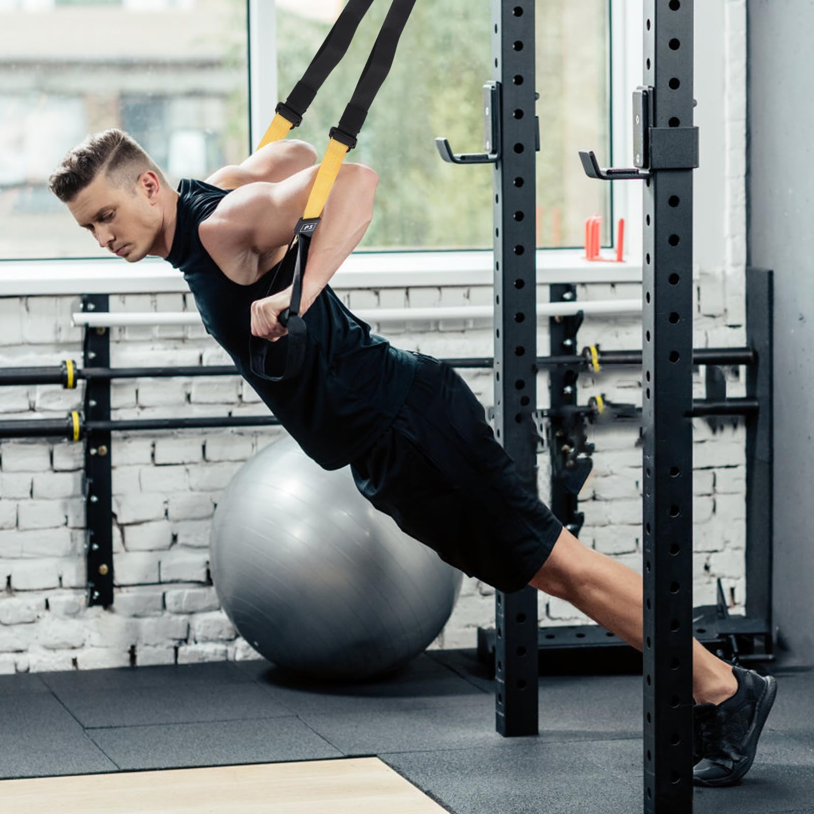Sling Trainer Sistema de entrenamiento en suspensión para todo el cuerpo Correas de fitness portátiles Bandas de ejercicio de alta resistencia para gimnasio en casa