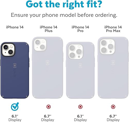 Miniatura 2 de Speck Funda para iPhone 14 y iPhone 13, funda delgada con protección contra caídas, resistente a los arañazos con tacto suave para iPhone de 6.1