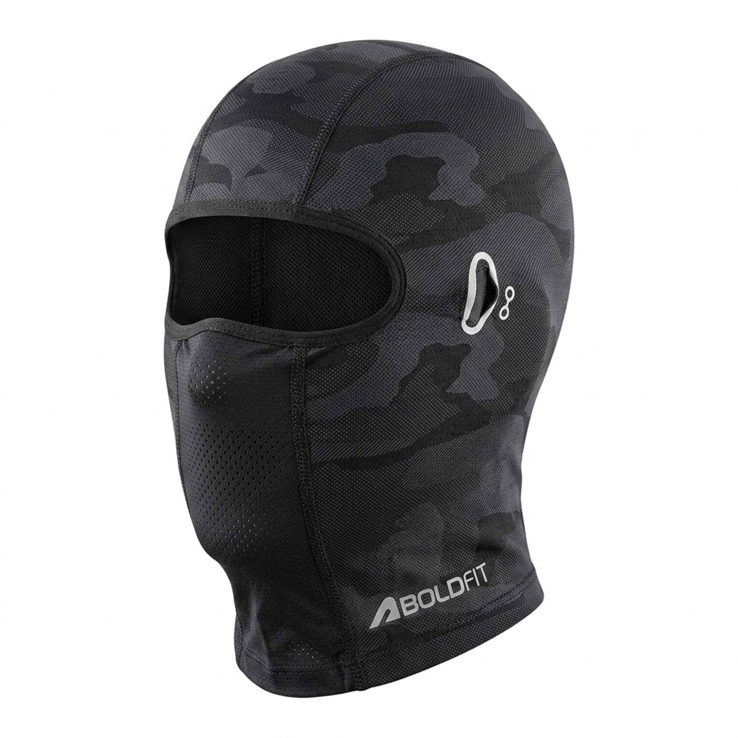Boldfit Full Face Mask for Bikers and Cyclists Breathable Balaclava for Men and Women Helmet Head Cover for Bike Riding and Outdoor Sports Quick Dry Sun and Dust Protection - Grey-Camo