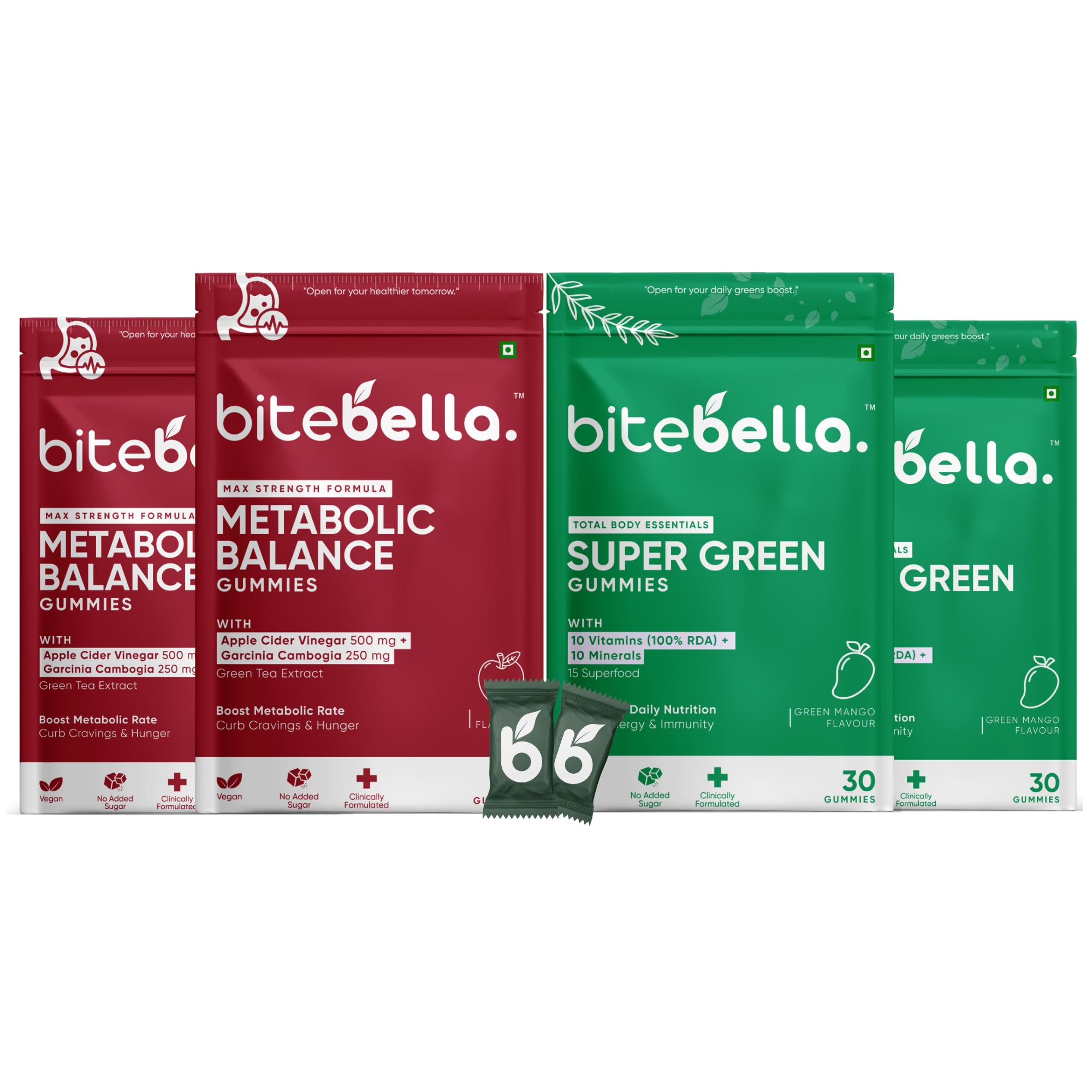 The Daily Detox Bundle | Metabolic Balance + Super Green Gummies | Apple Cider Vinegar 500mg + Inulin 500mg + Garcinia Cambogia 250 mg | 10 Vitamins (100% RDA) + 10 Minerals + 15 Superfoods | Vegan | No Added Sugar — Amazon image 10