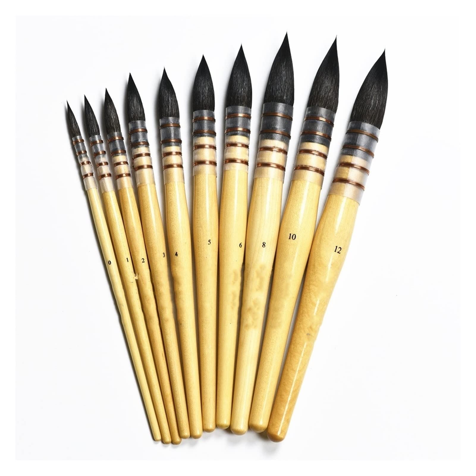 Pędzle malarskie -1 PC Artysta Mix włosów Farba akwarelowa Materiały eksploatacyjne Pędzle do rysowania (Color : Size6)