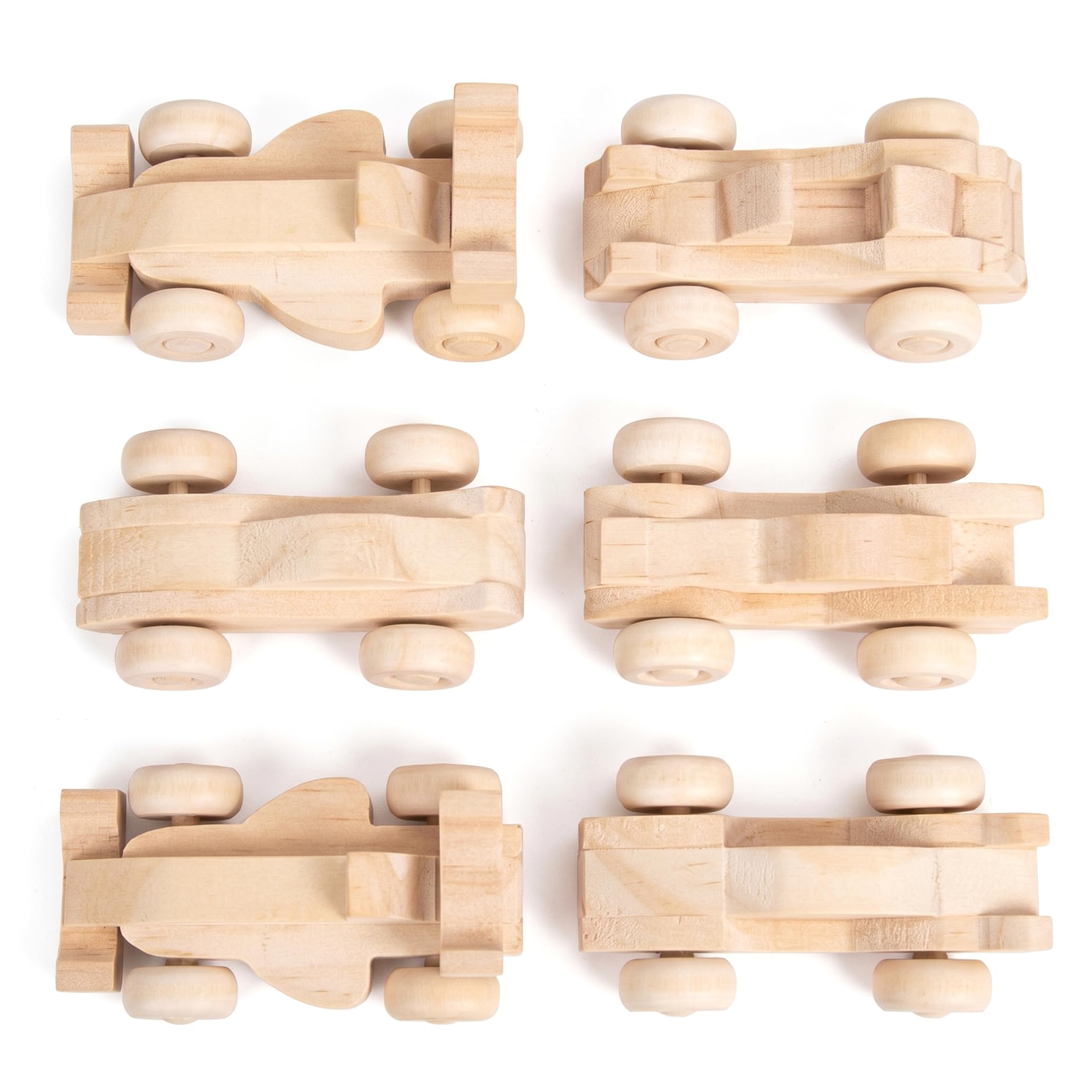 6 uds. De Coches de Madera para Pintar, Manualidades de Madera Natural para niños, Grafiti de Manualidades, minicoches de Carreras, inspiración artística para niños y niñas