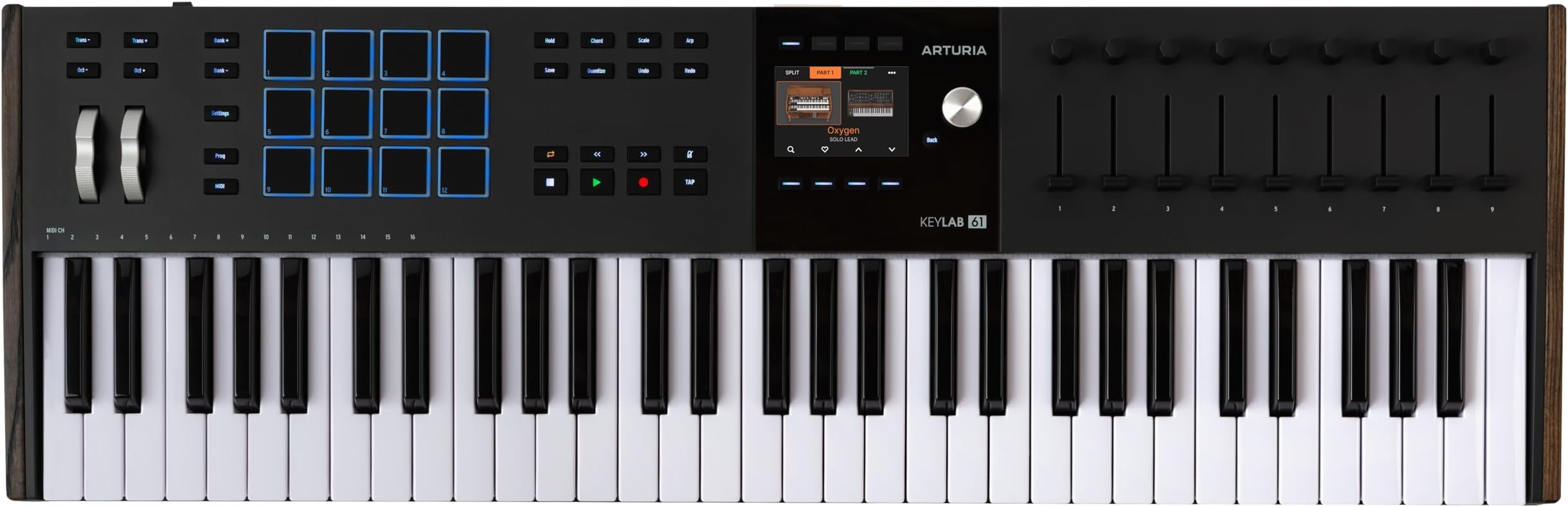 KeyLab 61 mk3 Black — 61 Key USB MIDI Keyboard Controller with Analog Lab Pro Software Included