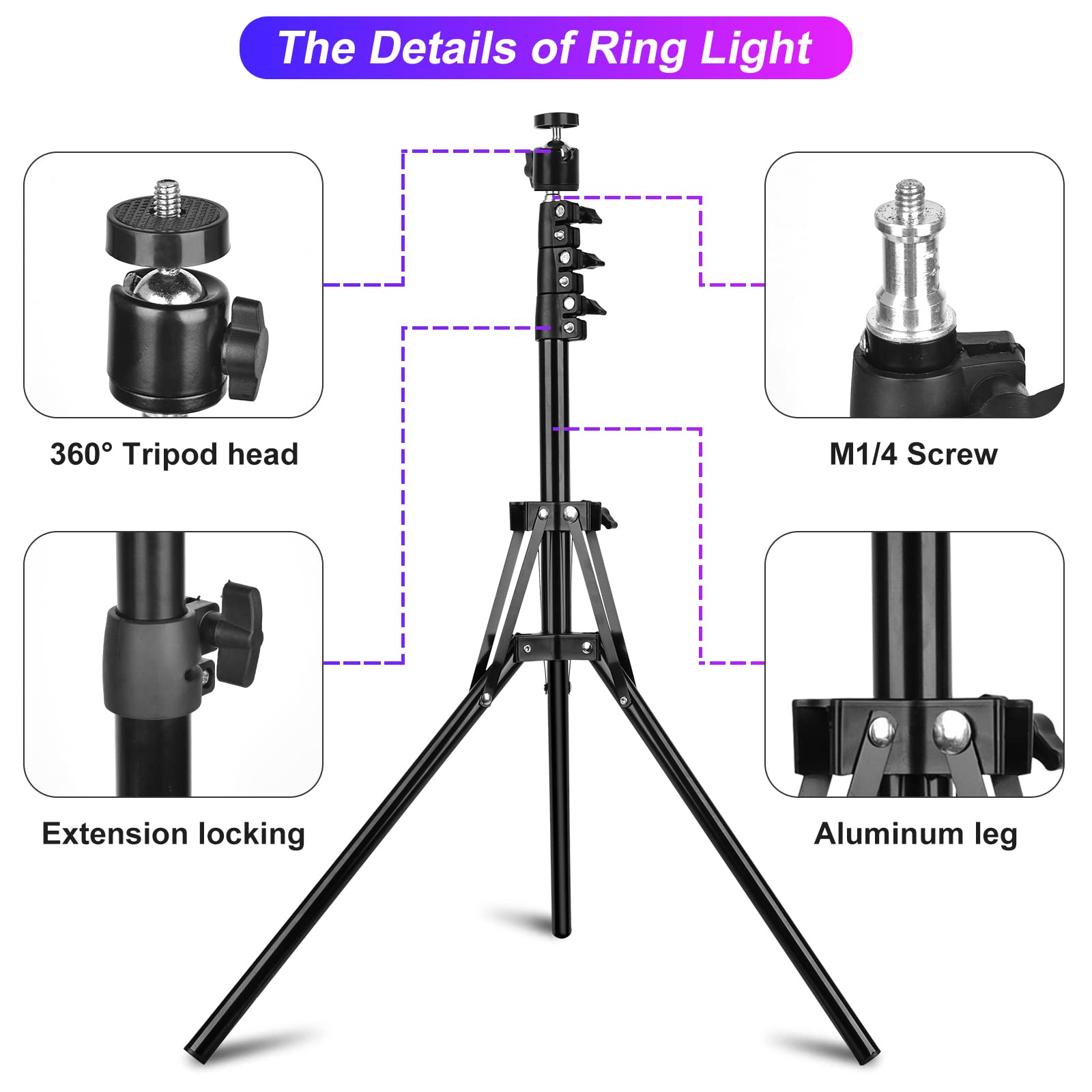 STALLY 12.3" RGB Ring Light with Stand 75 Tall and 2 Phone Holder, Remote Shutter, Tablet iPad Holder, Desk Tripod, Ring Light with 3 CCT Mode & 29 Color Modes for Live Stream/Makeup/YouTube/TikTok