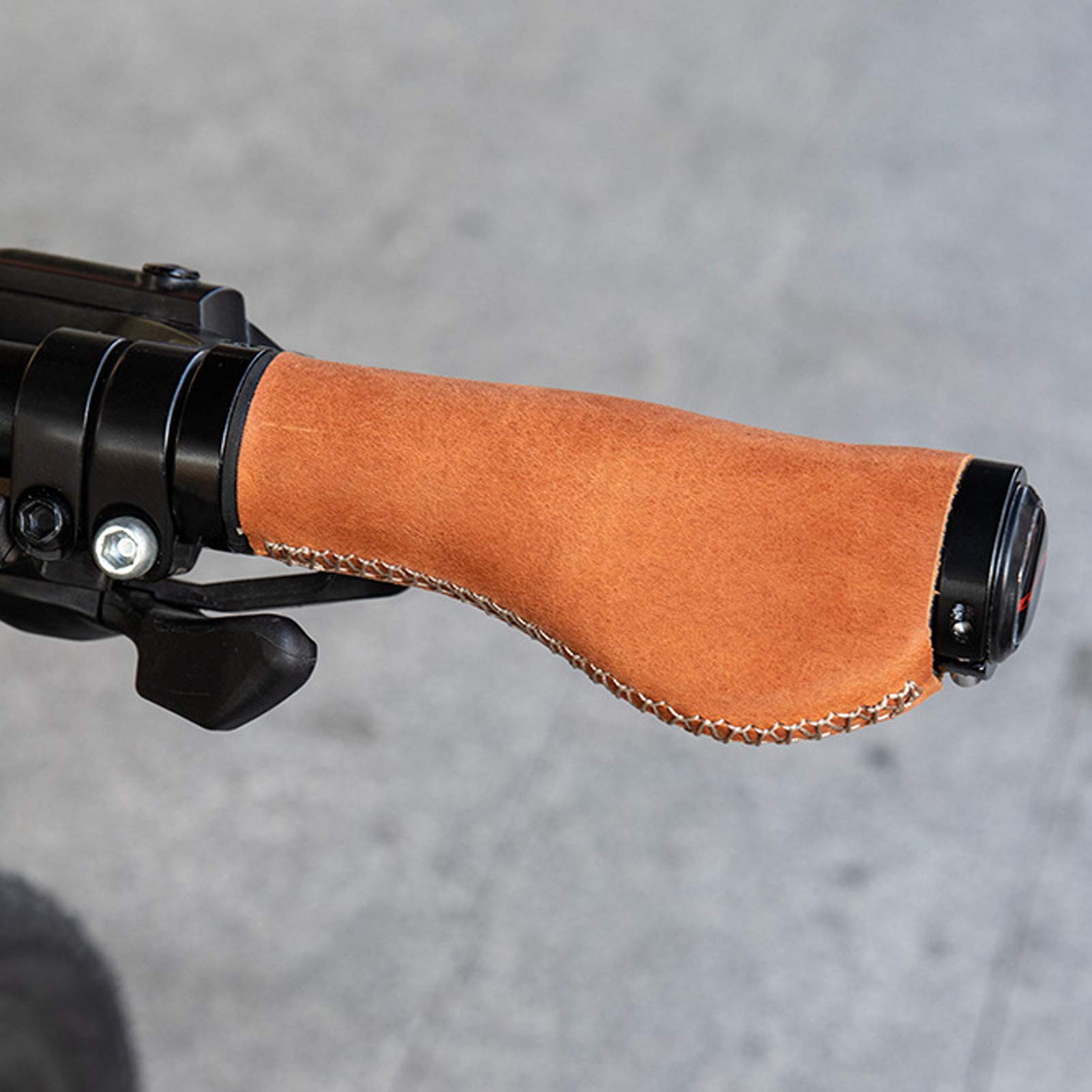 ZORILO Anti-Rutsch-Lenkergriffe für Fahrradlenker, 22,2 mm breit, Leder-Lenkergriffe für Mountainbike-Lenker, Schutzabdeckung für Mountainbike-Lenker