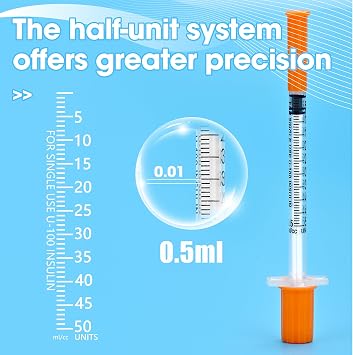 Lab Liquid Tools 31Ga 0.5 cc/mL-U-100,5/16 (8mm) Individually Wrapped,20Pack