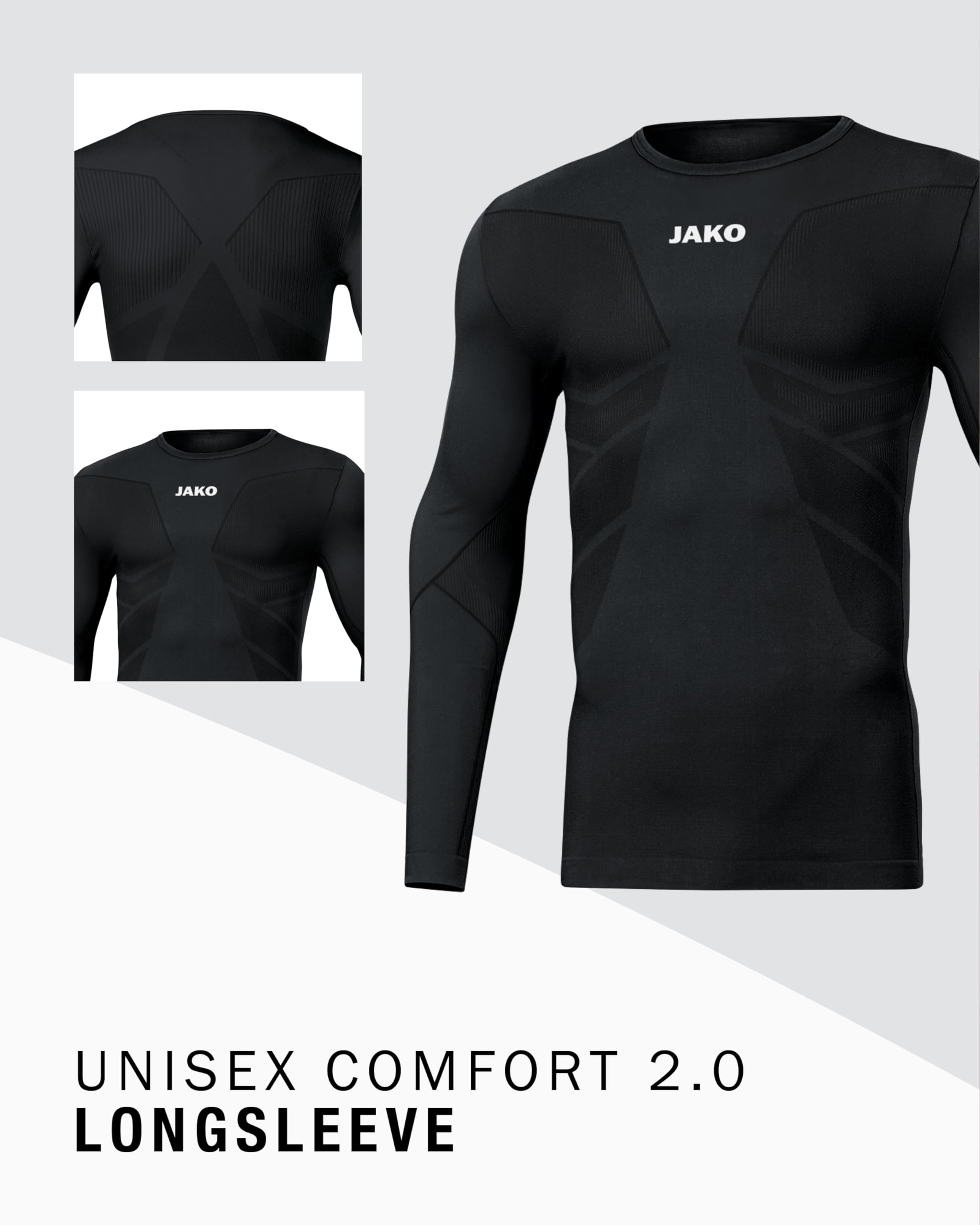 JAKO - Comfort 2.0 Met Lange Mouwen, Uniseks-Volwassene, Wit, XL