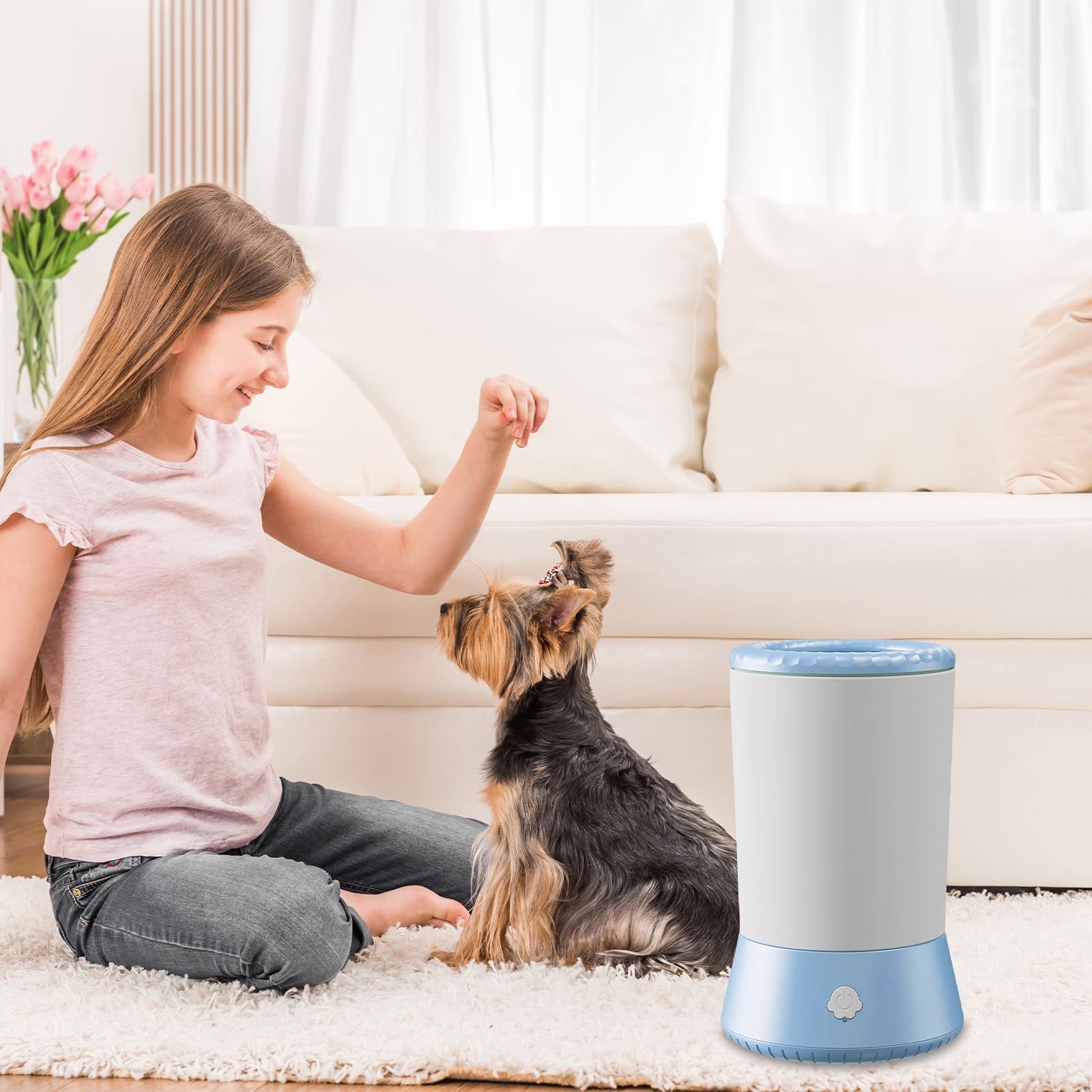 BORDEAG Pulisci Zampe Cane, Automatico Lava Zampe per Cani, Pulitore Zampa per Cani con Setole Morbide in Silicone, Pulitore per Zampa per Lavare Piedi di Cane e Gatti