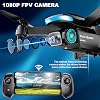 Dron con Cámara Oddire - Dron para Adultos, con 2 Baterías, Estuche de Transporte, Hélices, 1080P HD Plegable con Vuelo Estacionario, Vuelo Trayectoria, Control por Gravedad, Despegue/Aterrizaje con un Solo Botón, Giro 3D 5