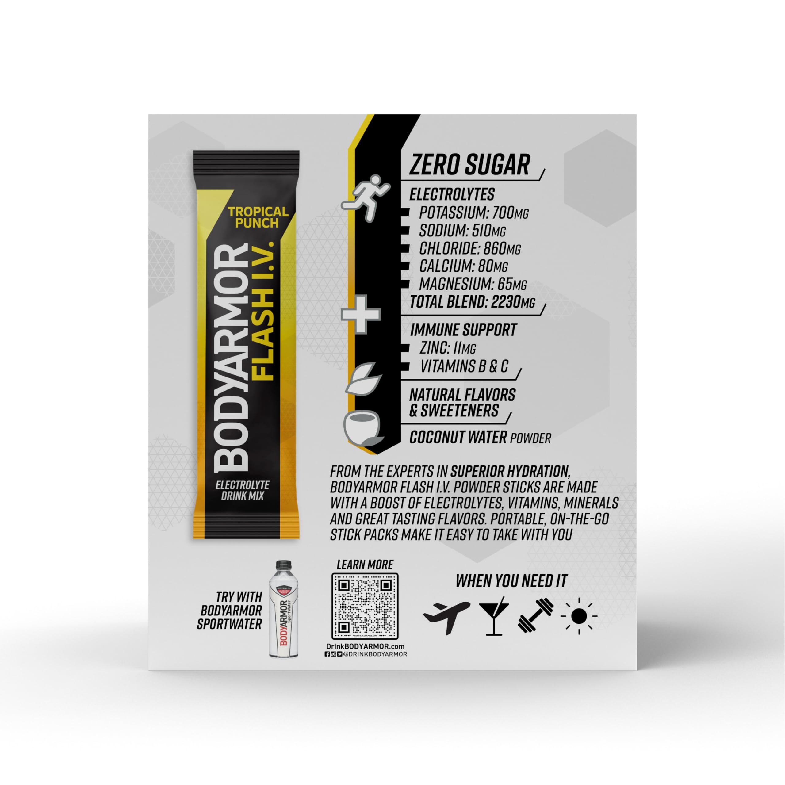 BODYARMOR Flash IV Caffeine + Zero Sugar Electrolyte Mix, Variety Pk, 15 Ct — Amazon image 20