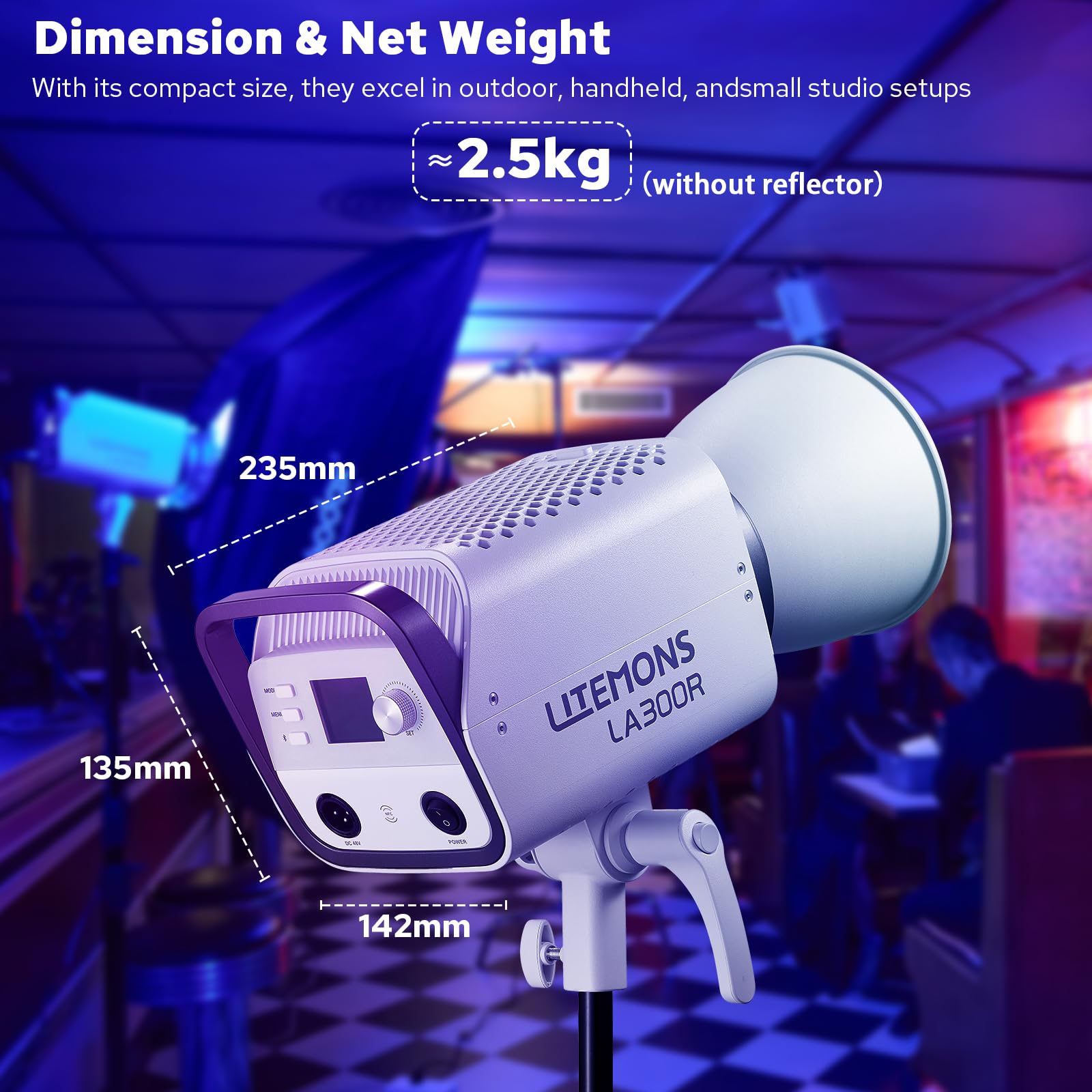 Amazon.com : Godox LA300R RGB LED Video Light with Carry Bag, 330W