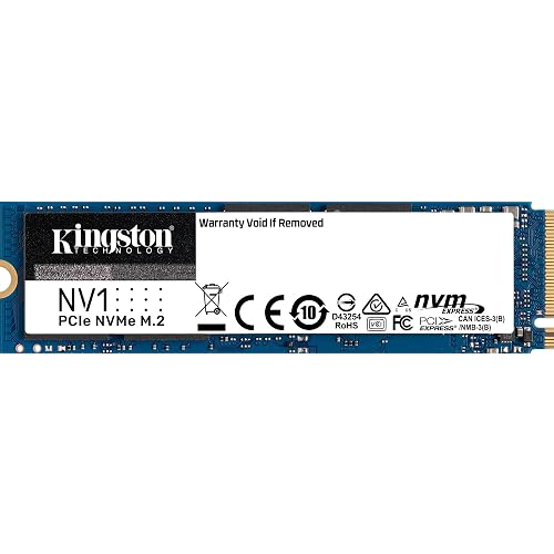 Kingston NV1 500G M.2 2280 NVMe PCIe Internal SSD Up to 2100 MB/s SNVS/500G