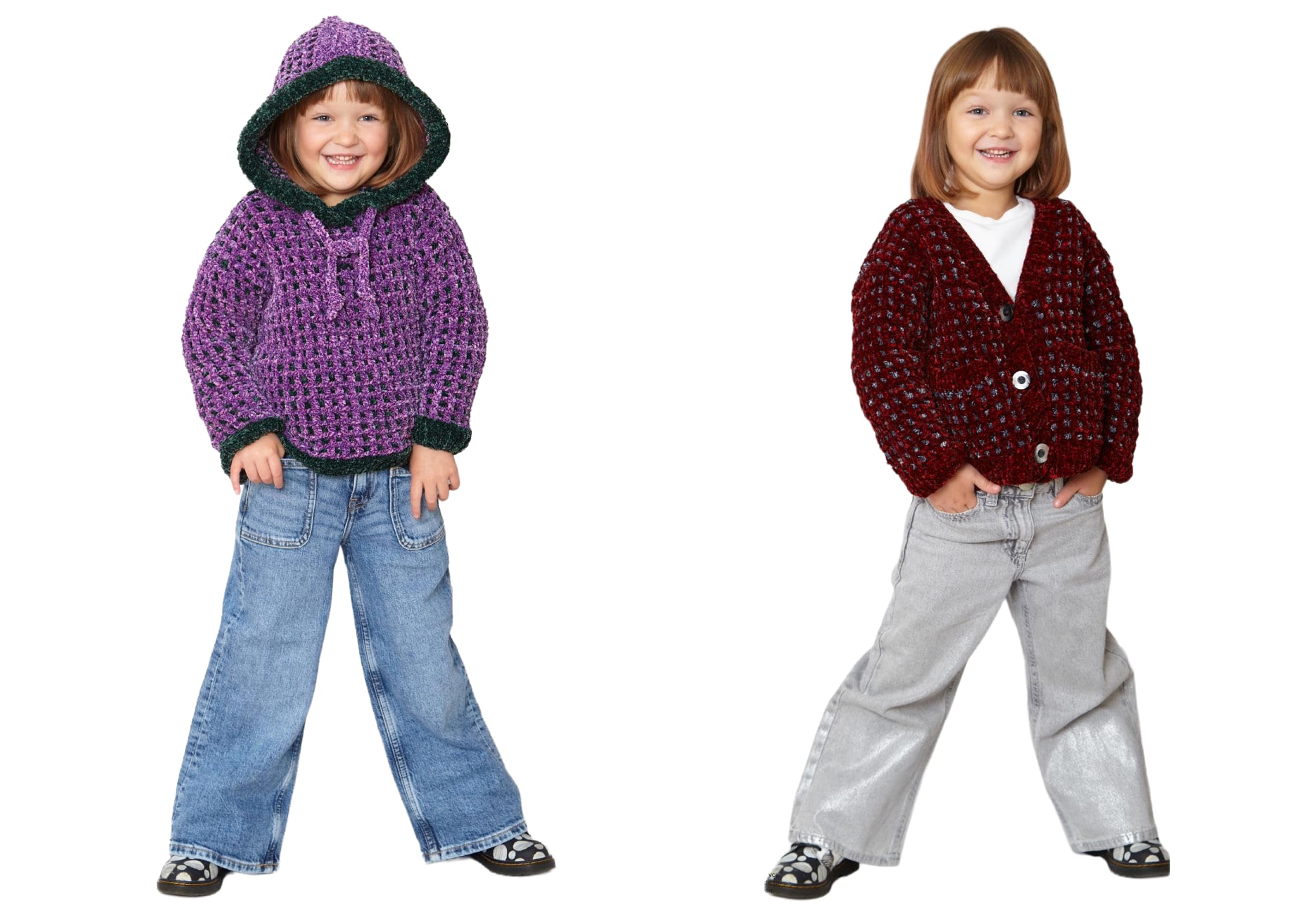 King Cole Yummy Tweed Chunky Knitting Pattern - 6313 Hoodie & Cardigan(2 Designs