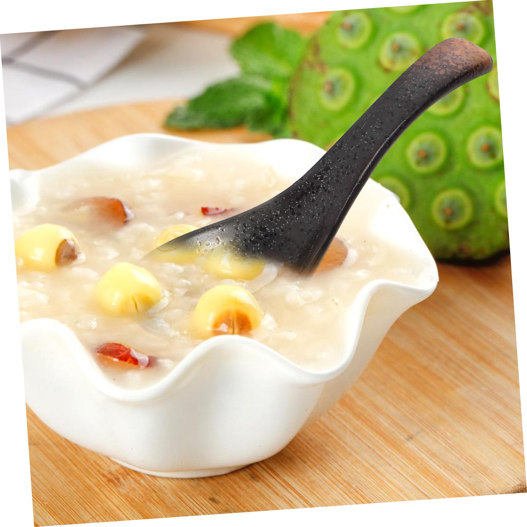 iplusmile 20piezas Cucharas De Cerámica Para Sopa Asiática Cucharas De Ramen y Arroz Elegantes y Prácticas Para Uso Casa y Restaurantes