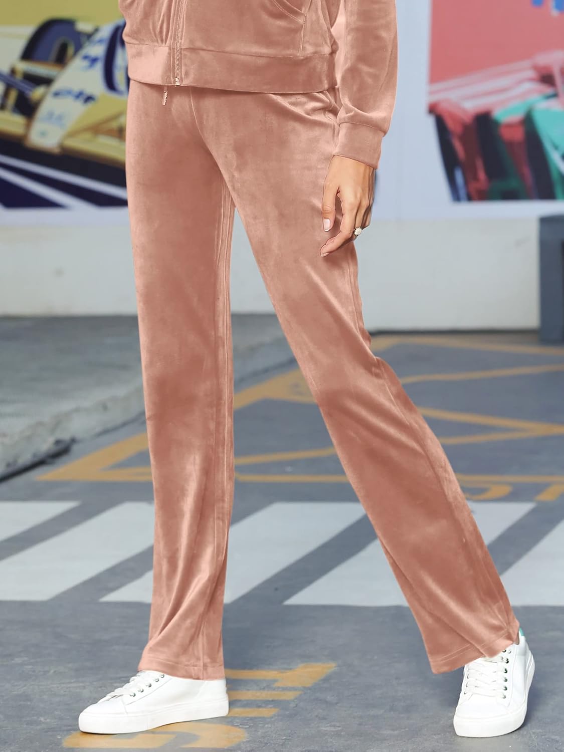 MessBebe Womens Sports Outfits Set 2 Piece Tracksuits for Women Workout Sweatsuits Long Sleeve Hoodie Sweatshirt Pants - Image 4