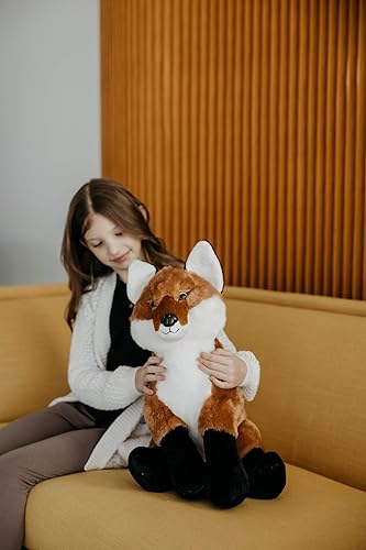 Miniatura 6 de The Petting Zoo Peluche de zorro rojo, regalos para niños, animales salvajes de la vida silvestre, juguete de peluche jumbo de zorro de 20 pulgadas