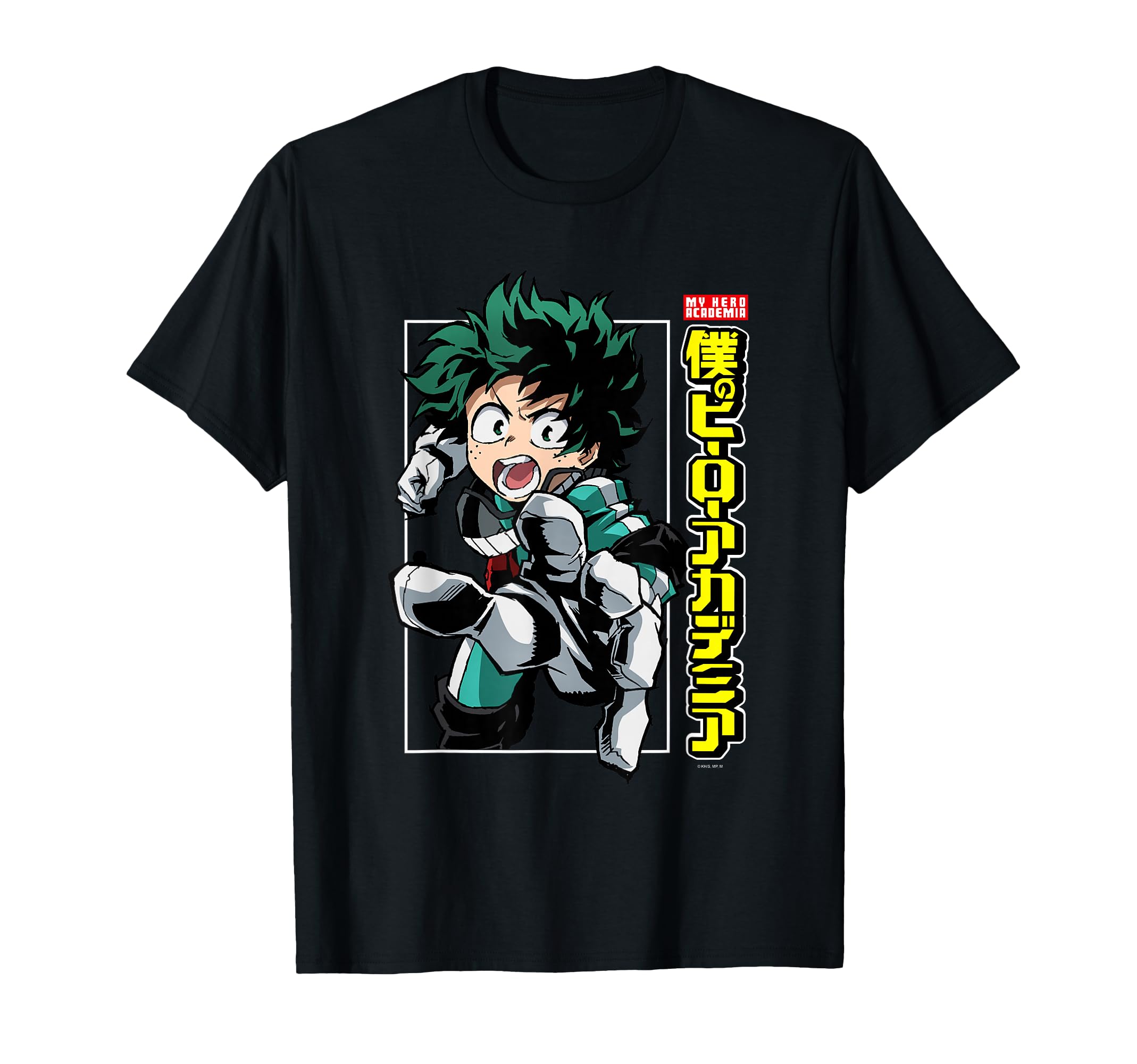 Deku Action Pose with Kanji Anime T-Shirt