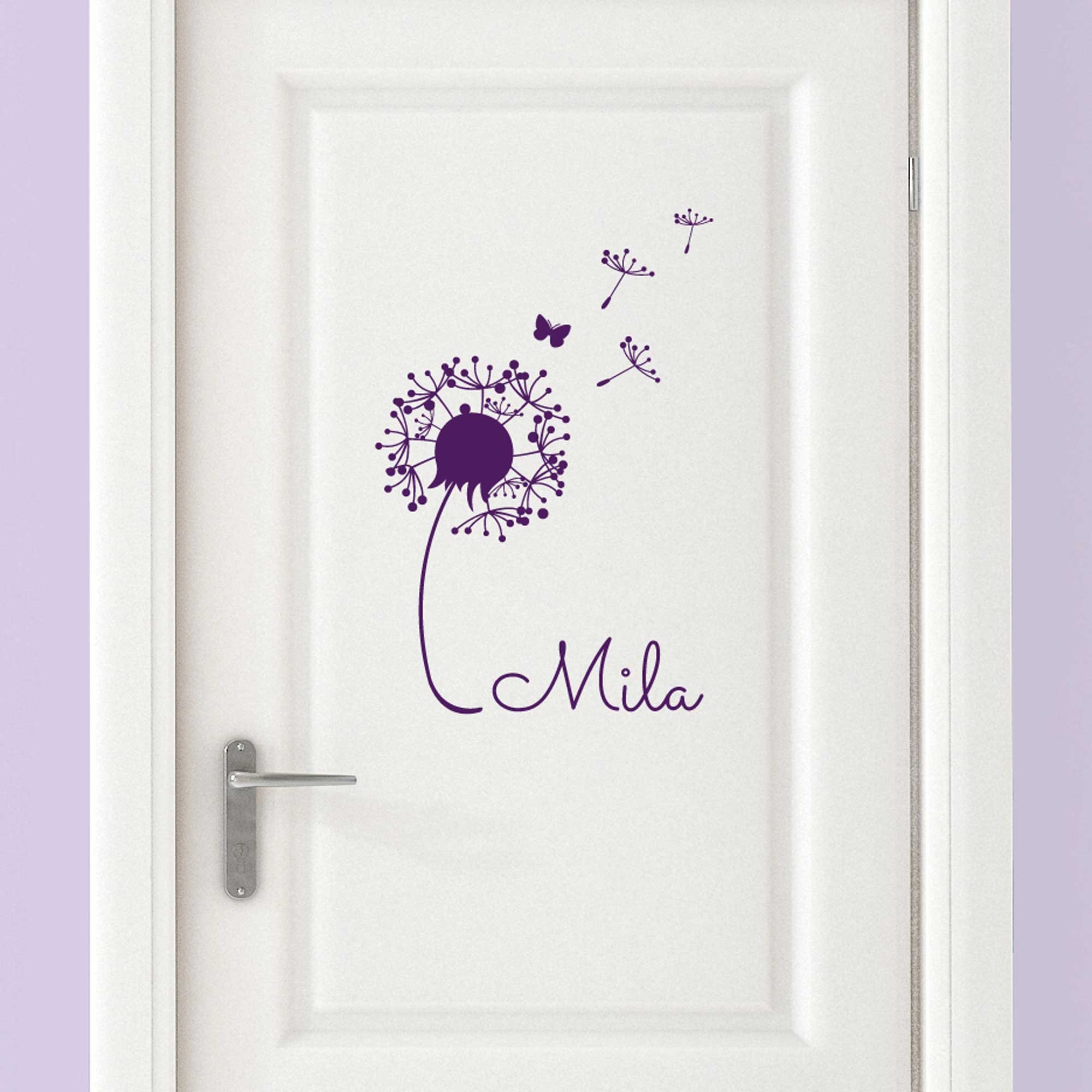 Wandtattoo Türschild Mit Namen - Pfeil Und Sterne Design Creme M Größe