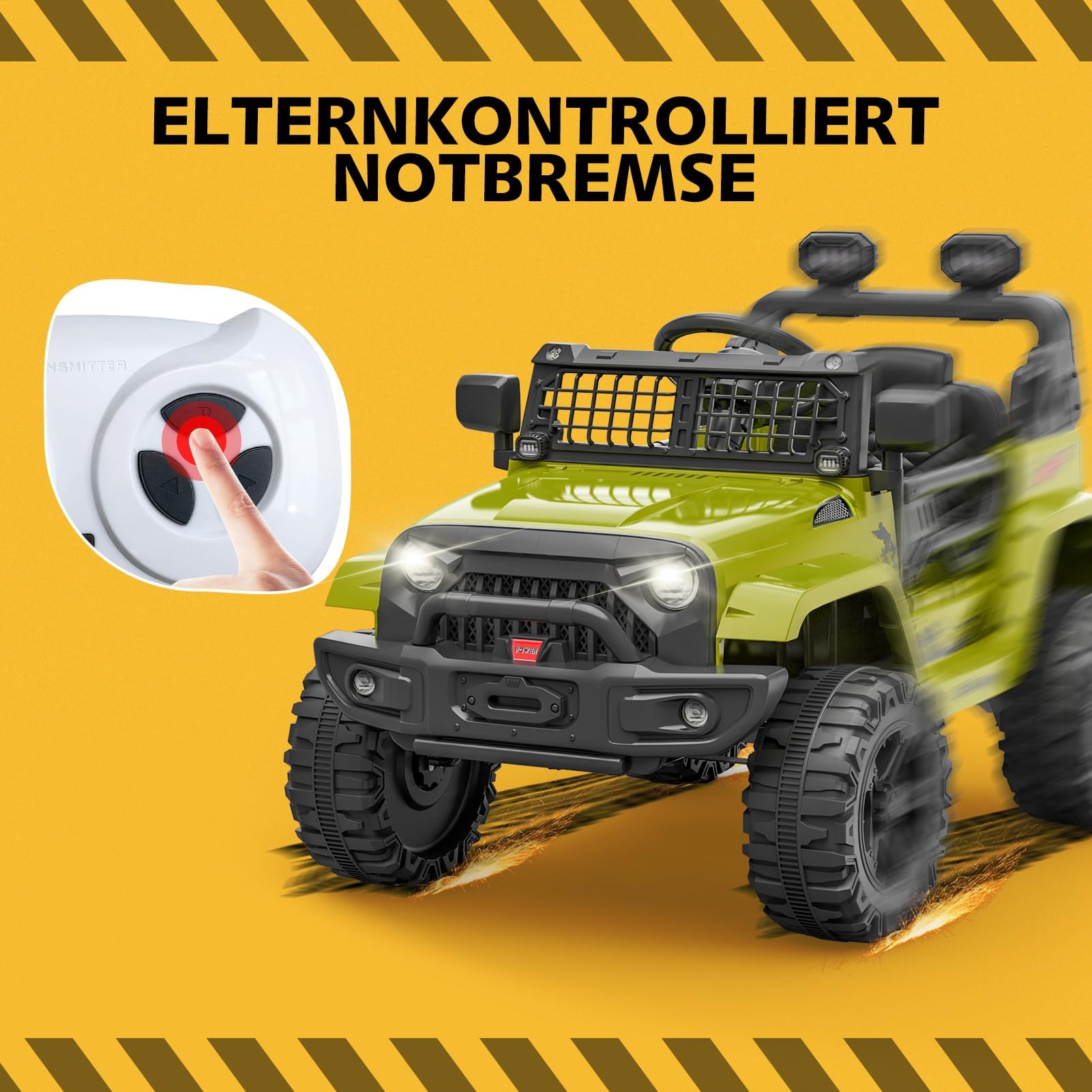 Elektryczny samochód dziecięcy 12 V z pilotem, podwójny silnik 35 W, ładowalny, elektryczny pojazd dziecięcy, zabawka samochodowa elektryczna, 3-8 lat, zielony