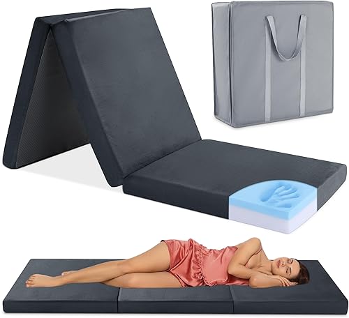 Miniatura 1 de HOMBYS Colchón plegable de espuma viscoelástica para dormir al aire libre, portátil, impermeable, para viajes, camión, cama, tienda de campaña