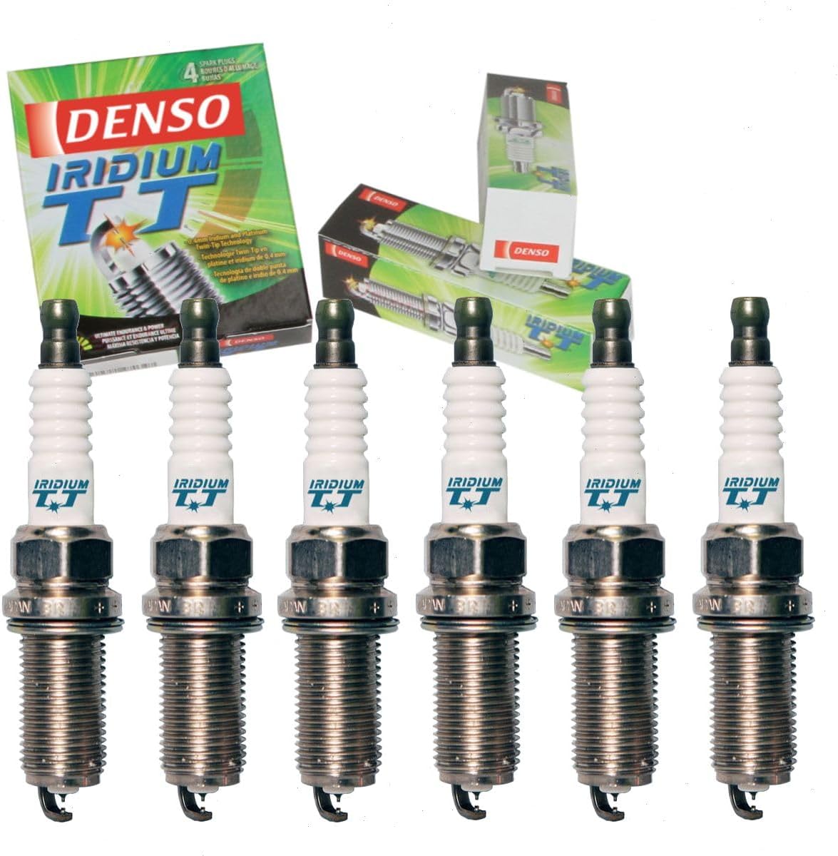 6 pc DENSO Iridium TT Spark Plugs compatible with Toyota RAV4 3.5L V6 2006-2012