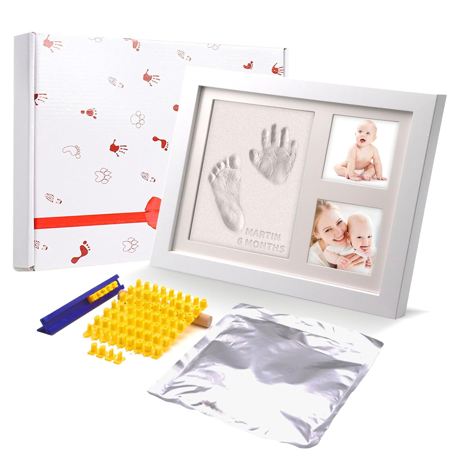 Baby Handprint and Footprint Kit, Plaster Cast Baby Imprint Hand and