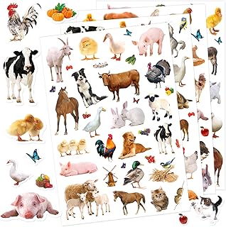 Farm Animals Stickers 720 Count Farm Animal Barnyard Cow Sheep Chicken Stickers Party Favors Gifts Sticky Decor for Scrapbook Calendar Planner Gift Wrap Decor