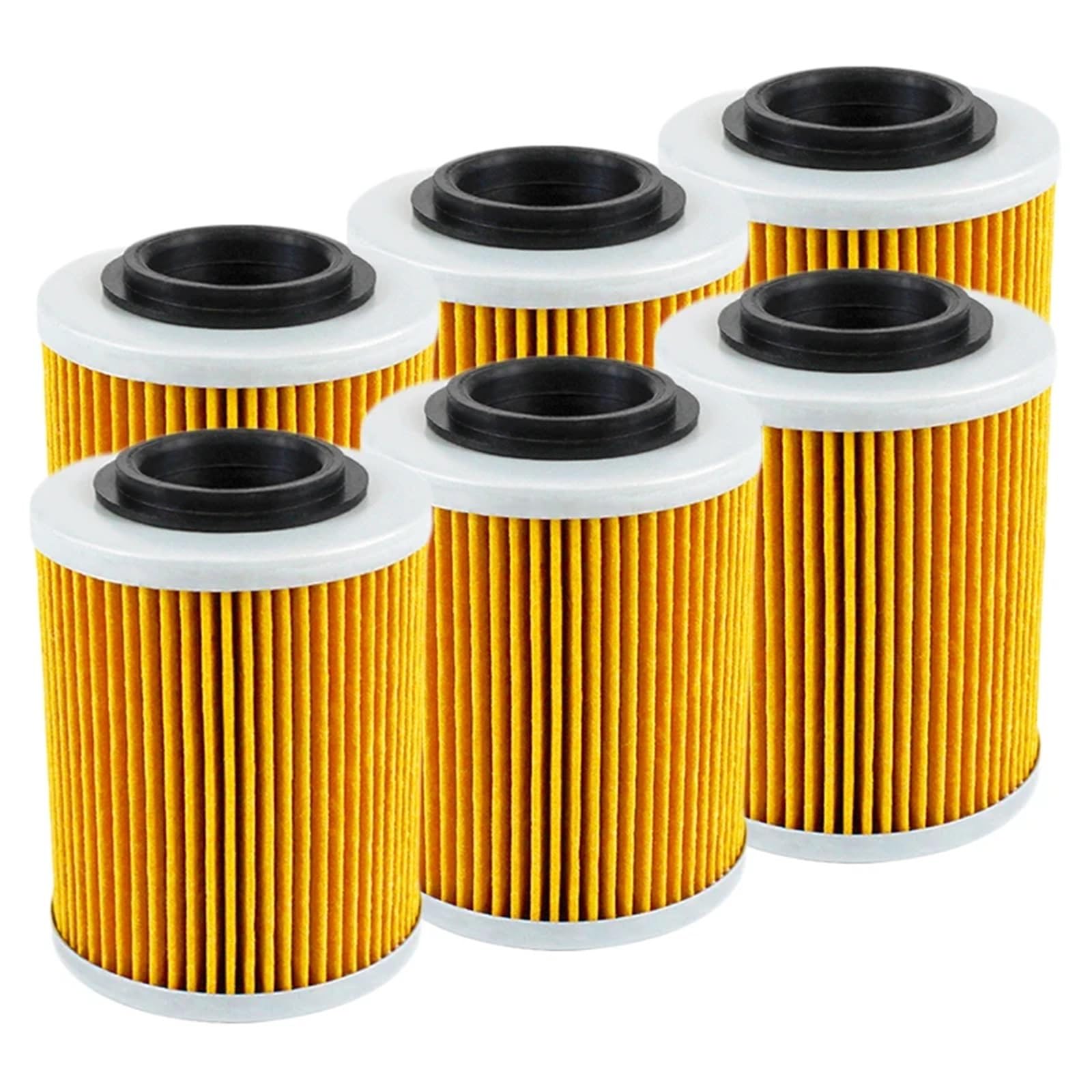 filtr oleju motocyklowego Pasuje do SKI DOO Expedition 800 Legend V-800 Skandic V 800 Tundra 2007-2009 2/4/6 szt. Filtr oleju silnikowego motocykla(6pcs-yellow)