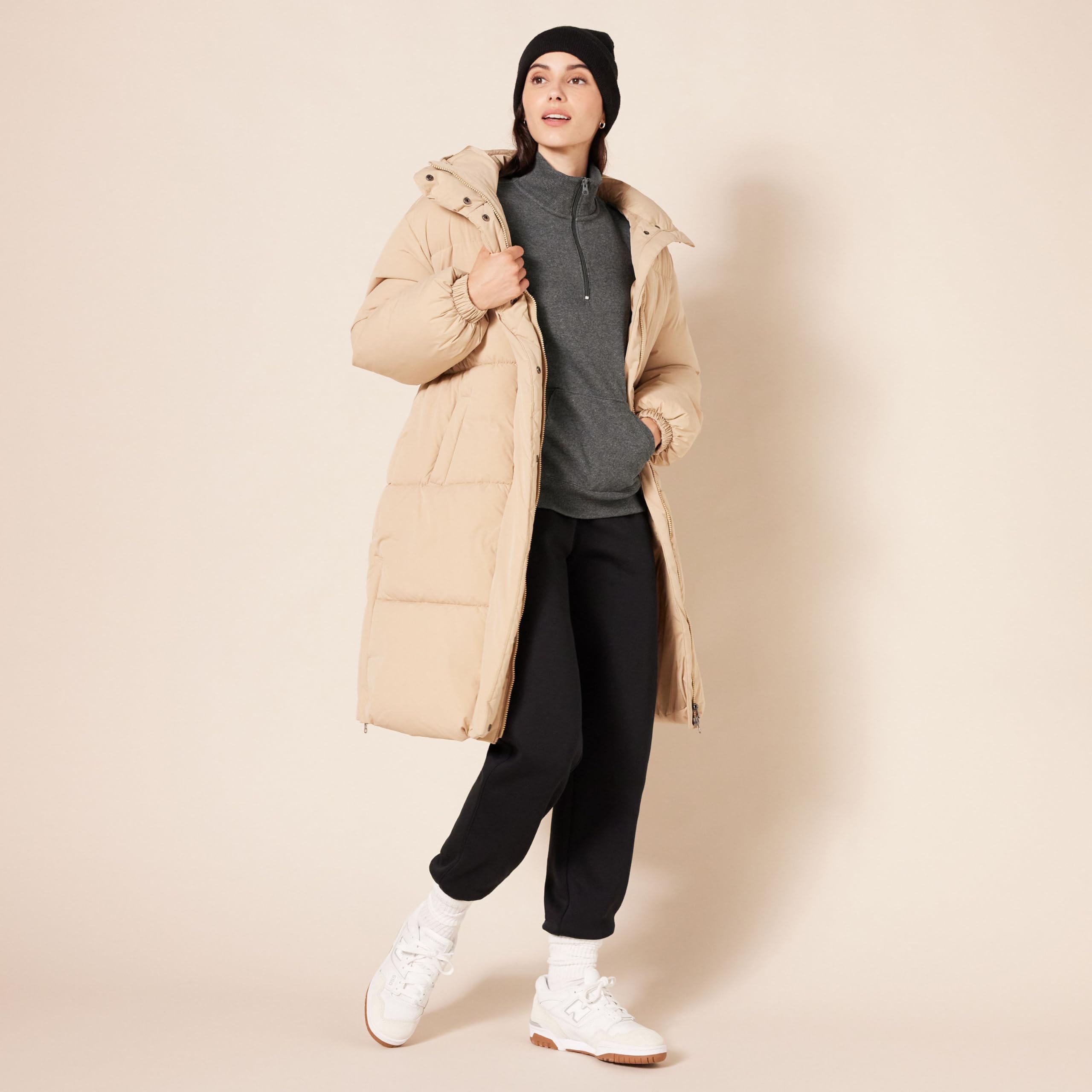 Amazon Essentials Top in Pile con Cerniera a Un Quarto a Maniche Lunghe (Disponibile in Taglie Forti) Donna