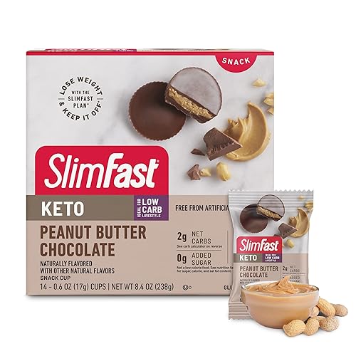 Miniatura 8 de SlimFast - Bocadillos bajos en carbohidratos, para dietas keto, para perder peso, 0 azúcar añadido y 0.1 onzas de fibra, sabor chocolate con menta