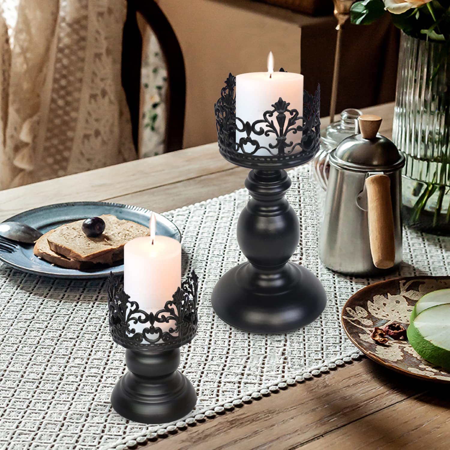 Candelabro Cónico Dorado, Candelabro De Hierro Vintage Para Centros De Mesa Para Fiesta De Boda, Navidad Y Cumpleaños Comprar A Buen Precio - Entrega Gratuita, Reseñas Reales Con Fotos