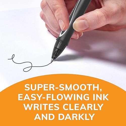 Miniatura 6 de BIC Cristal Xtra Smooth, pluma con bolígrafo mediano (1.0mm), caja de conteo 24, negro, 12 unidades, Variados