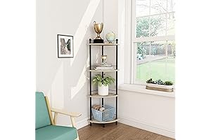 4-Tier Corner Shelf: Maximize Space, Beautify Corners with Industrial Flair