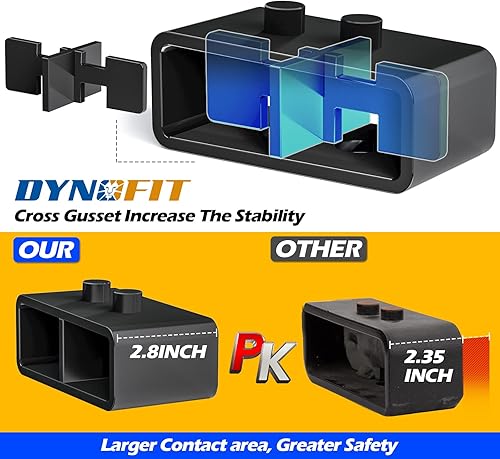 Miniatura 5 de Kit de bloques de elevación trasera de 2 pulgadas para F150 2004-2020, conjunto de nivelación de resorte de hoja de suspensión sólida Dynofit con