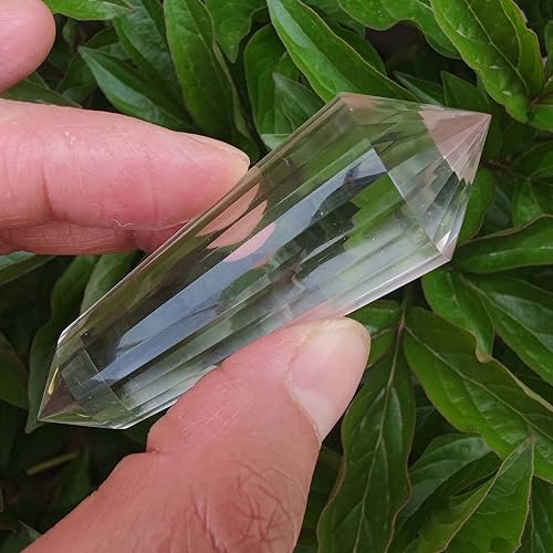 Miniatura 9 de Varita de cristal transparente de 24 caras Vogel de 4 pulgadas, 24 facetas, torre de cristal de doble terminación, cristal natural de cuarzo para