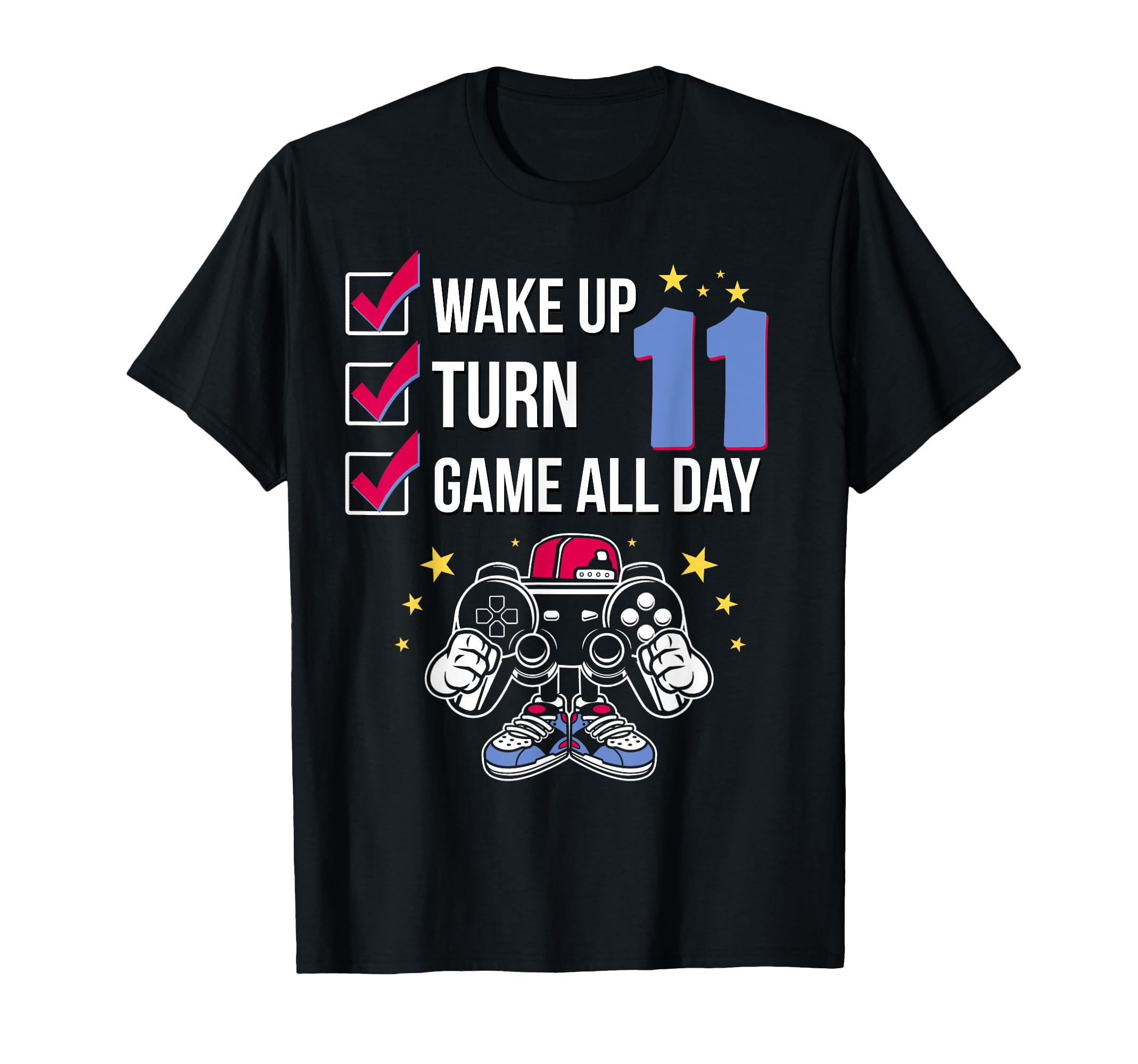 Gamer Birthday Shirt 11 Years Old Level 11 Unlocked Boy Gift T-Shirt