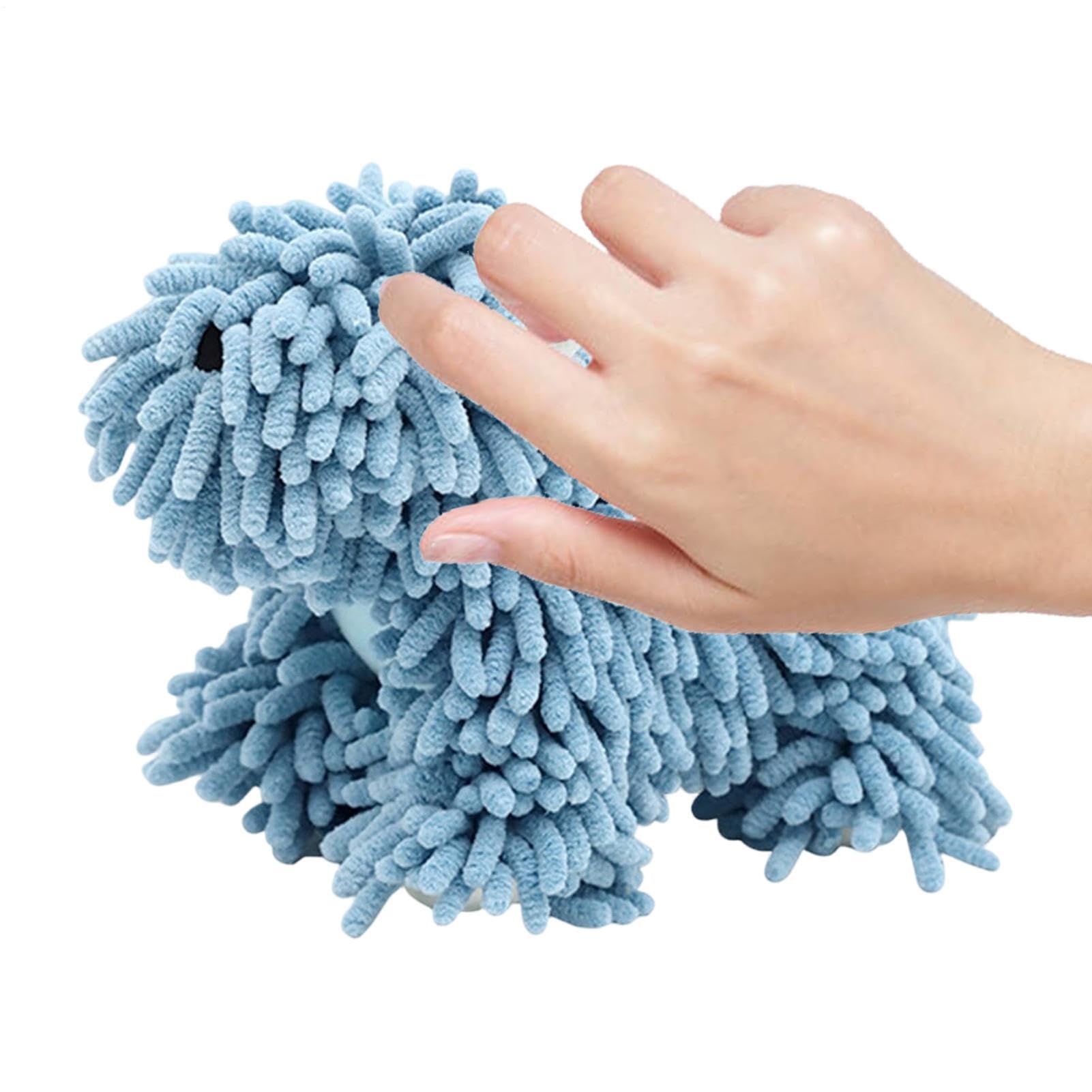 Toalla de mano de felpilla para cocina y baño con diseño de perro