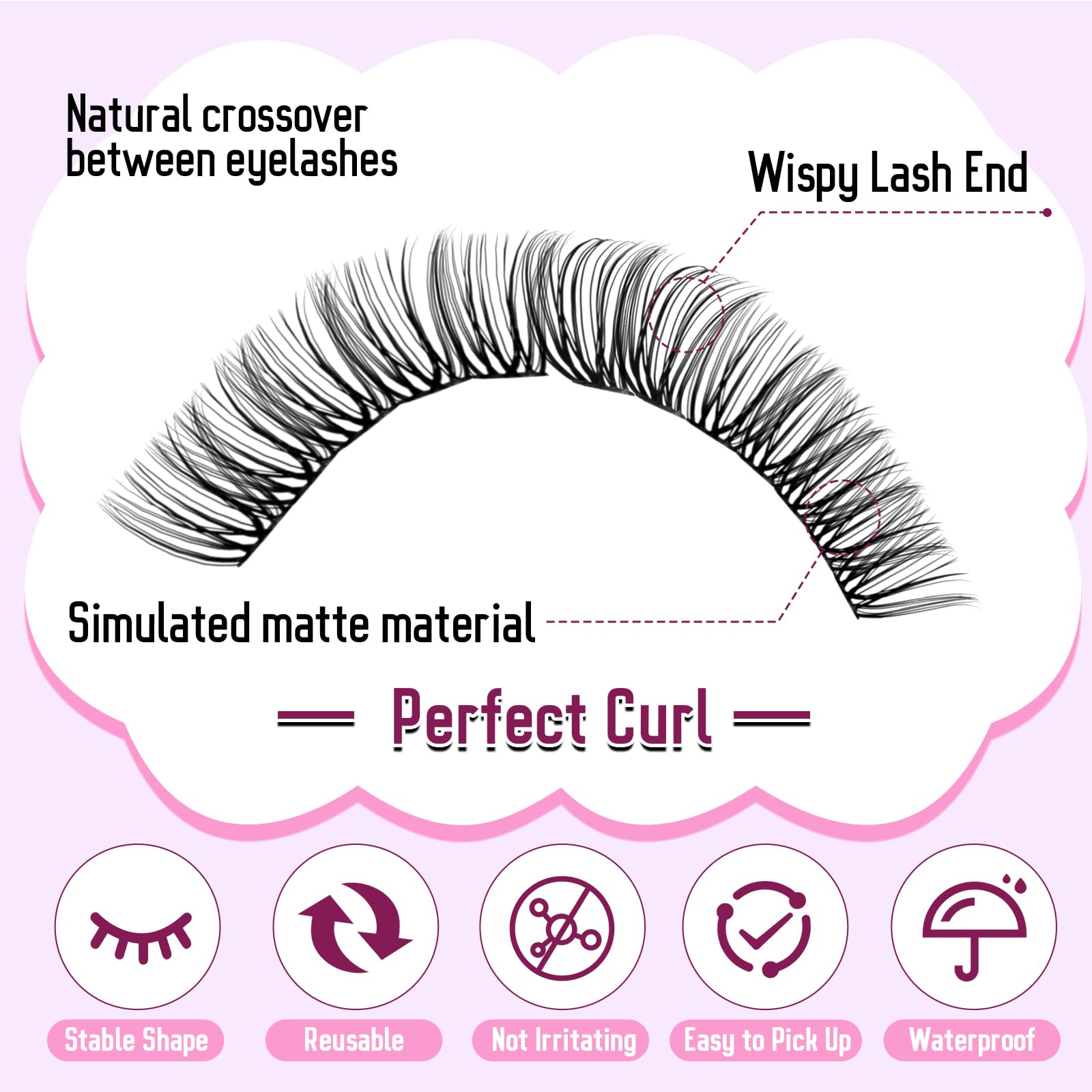 Individual Eyelashes,Fluffy Cluster Lashes 30D-40D-50D-60D-80D-100D Lash Clusters C-Curl 10-16mm Eyelash Clusters Natural Look DIY Lash Extensions for Beginners - Image 4