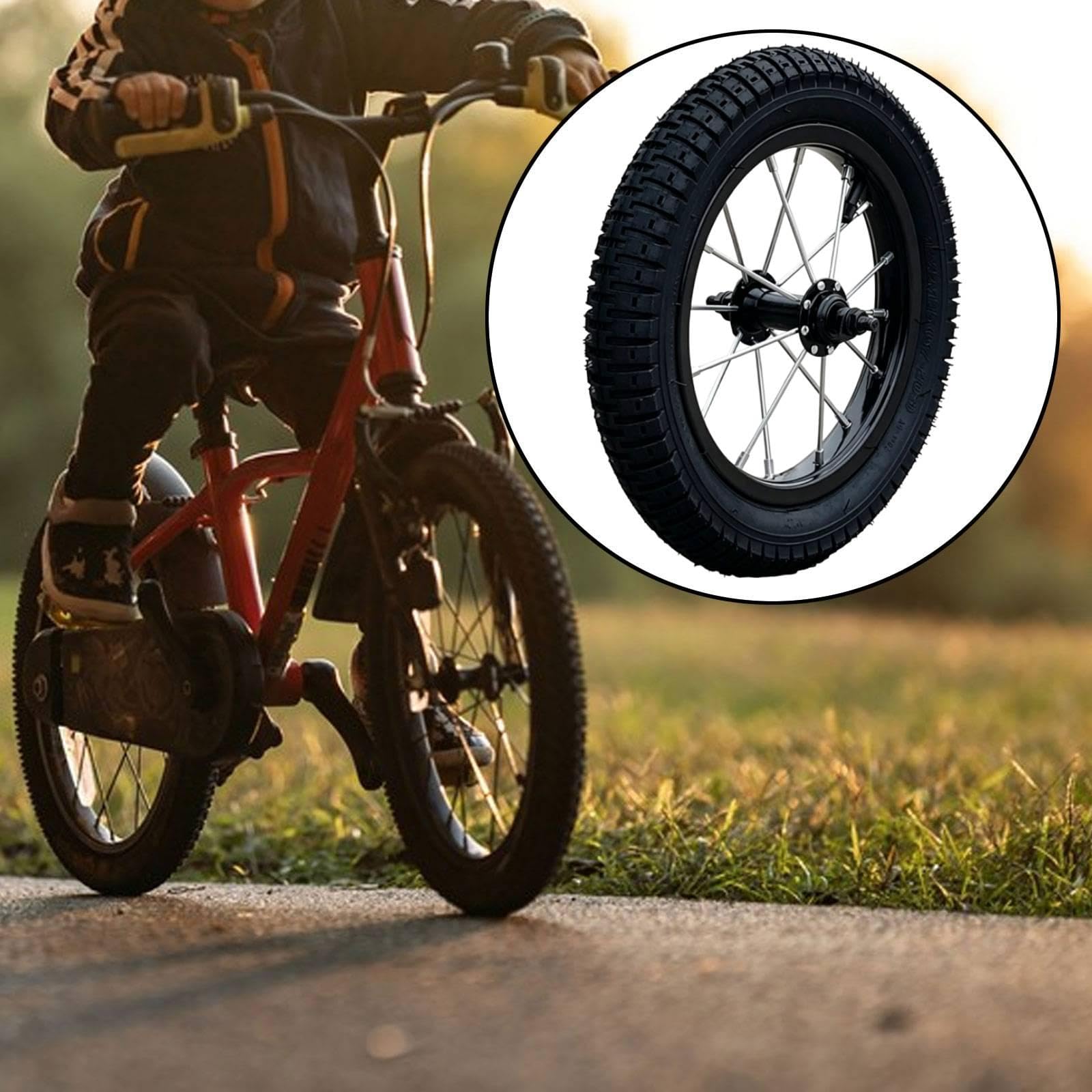 Milageto Ruota di Ricambio per Bici da 12 Pollici per Bambini, Facile da Installare, Ad Alte Prestazioni, Accessori in Gomma Resistenti