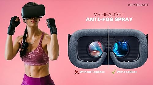 Miniatura 3 de KeySmart FogBlock - Spray antiempañamiento no tóxico para gafas, gafas de sol, auriculares y gafas de realidad virtual, solución de pulverización