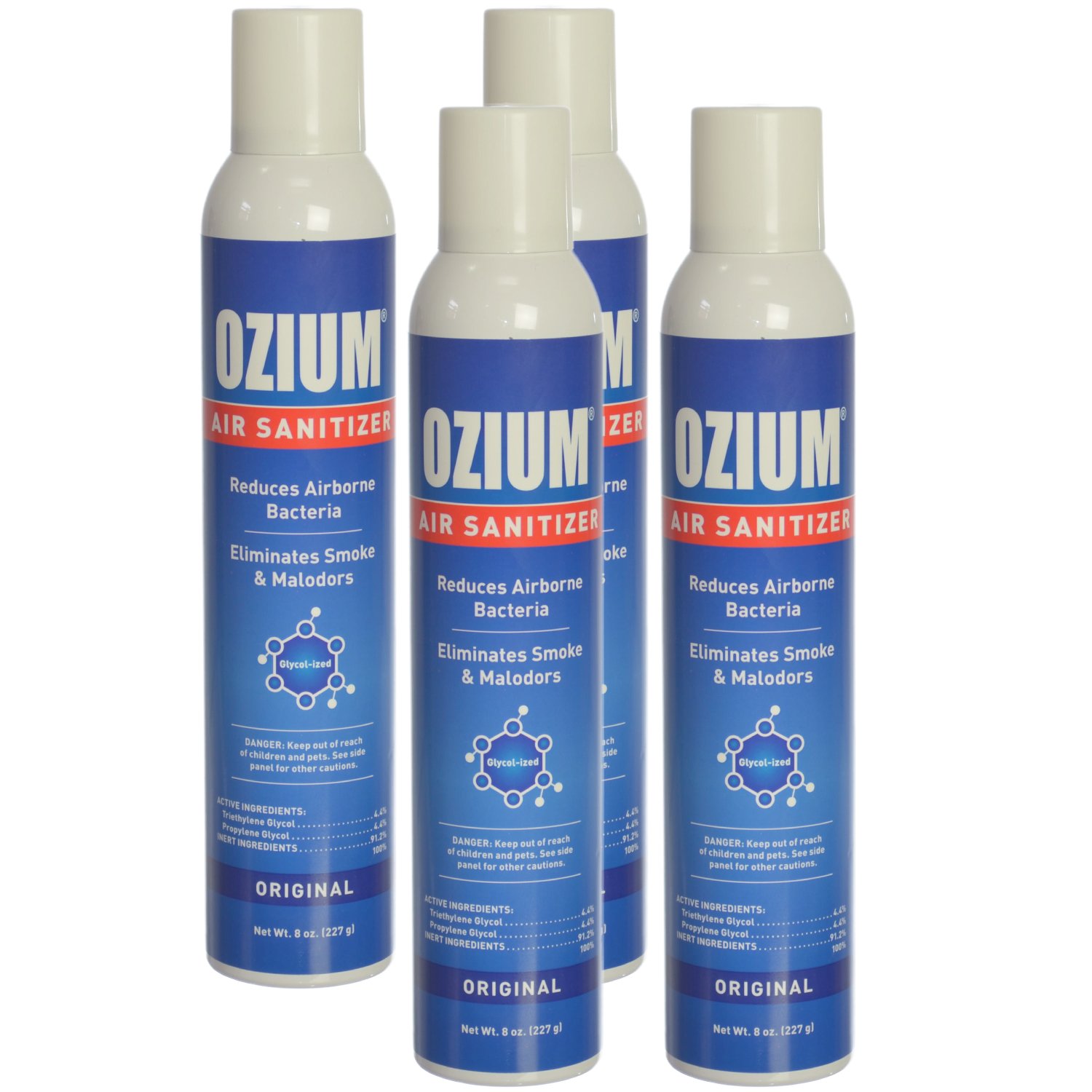 Ozium Air Sanitizer Reduces Airborne Bacteria Eliminates Smoke & Malodors 8oz Spray Air Freshener, O