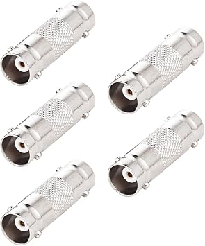 BNC Female to Female, 5 Pack BNC Barrel Connector Coupler, Extend Cables on CCTV Camera Survelliance System
