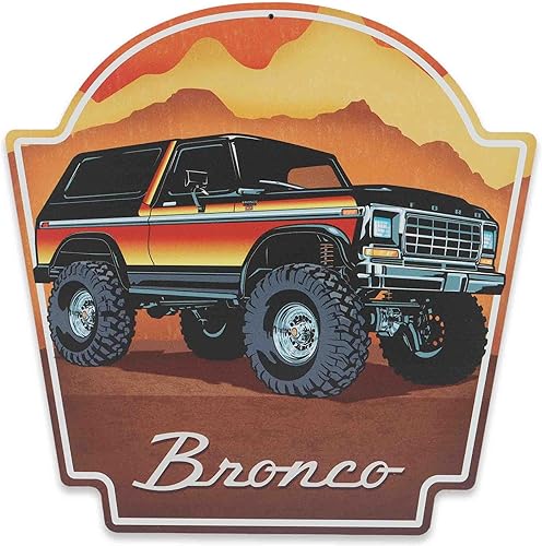 Miniatura 13 de Ford Logo Evolution - Letrero de metal vertical en relieve – Letrero vintage de Ford para garaje o cueva de hombre